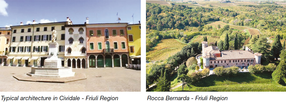 Typical architecture in Cividale - Friuli Region & Rocca Bernarda - Friuli Region