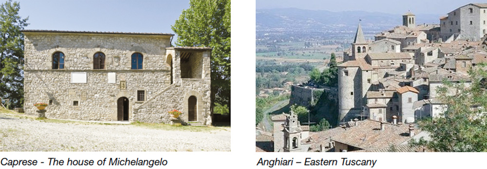 Caprese - The house of Michelangelo & Anghiari - Eastern Tuscany