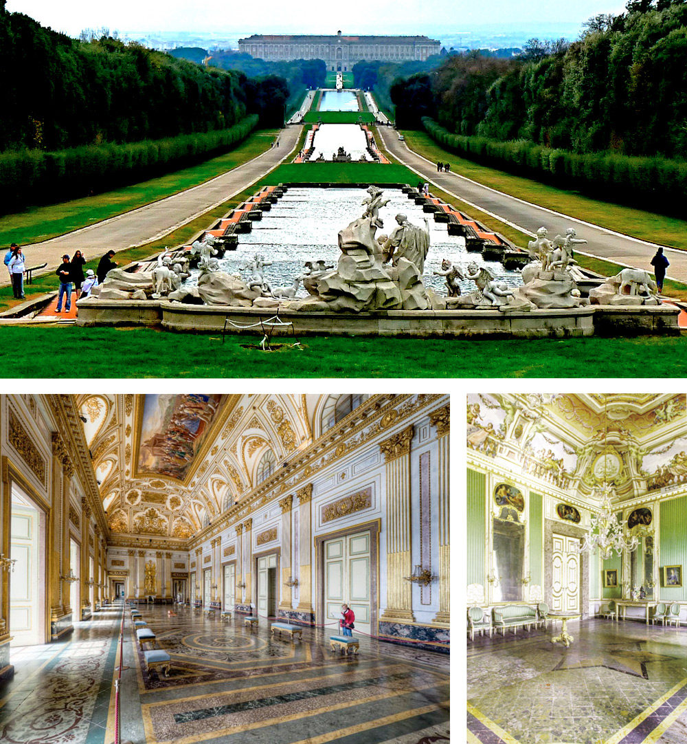 Images of the Royal Palace of Caserta, one of the most grandiose in Europe